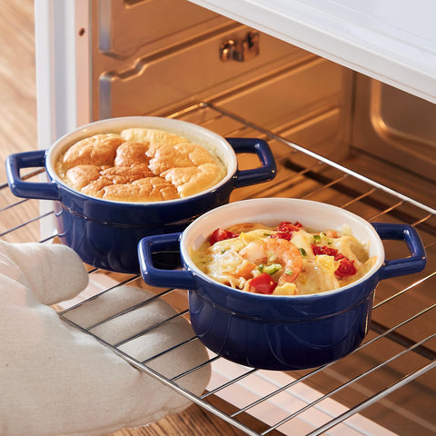 Lareina 12oz casserole dish saves space when stacked in cabinets.
