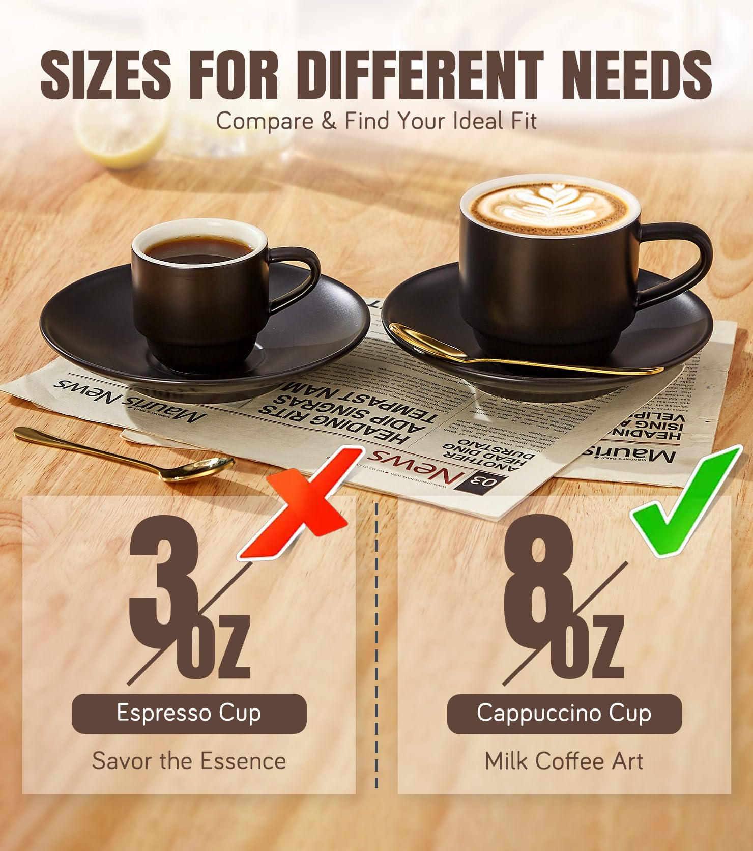 Non-slip base helps prevent spills during busy mornings.