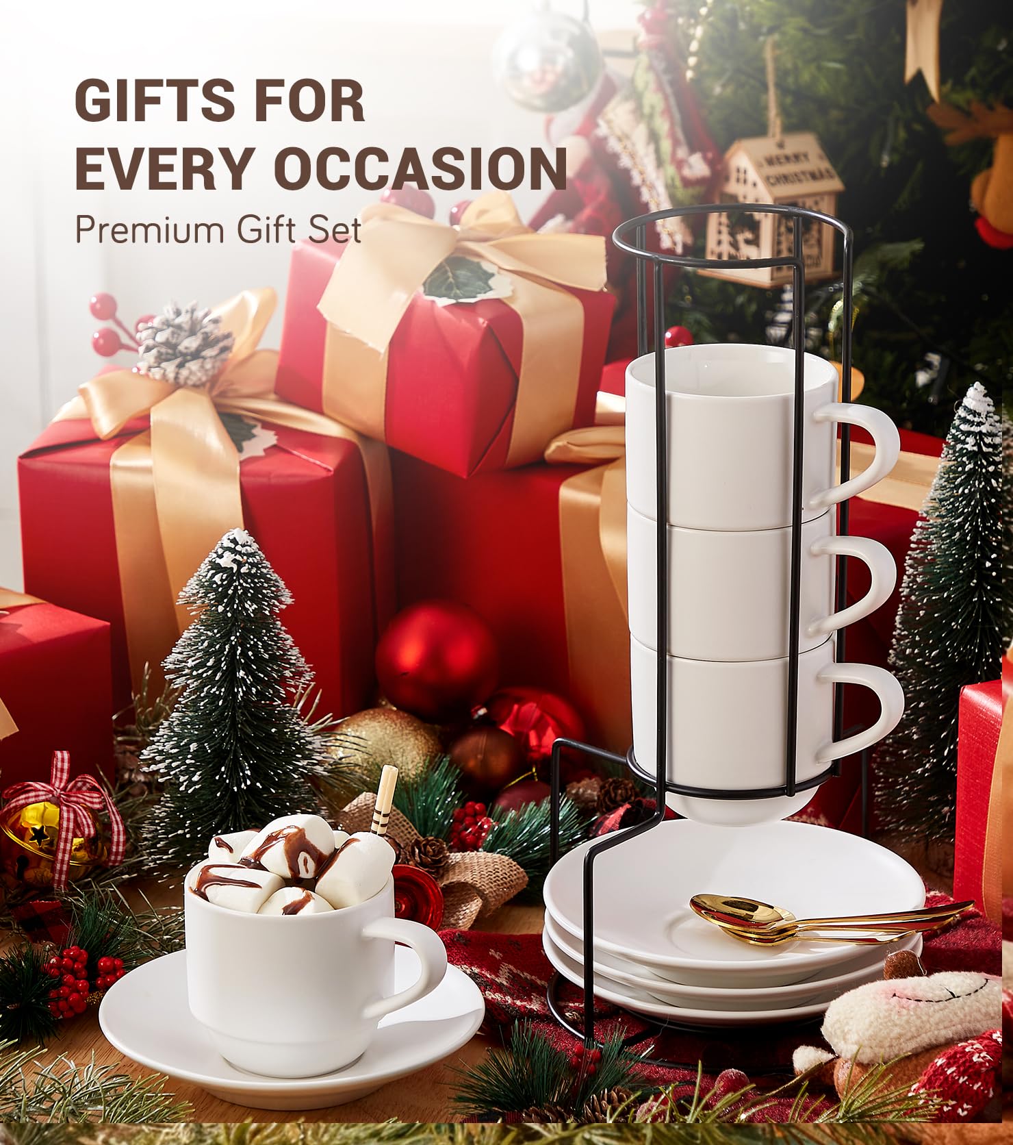 Lareina non-slip base helps prevent spills during busy mornings.