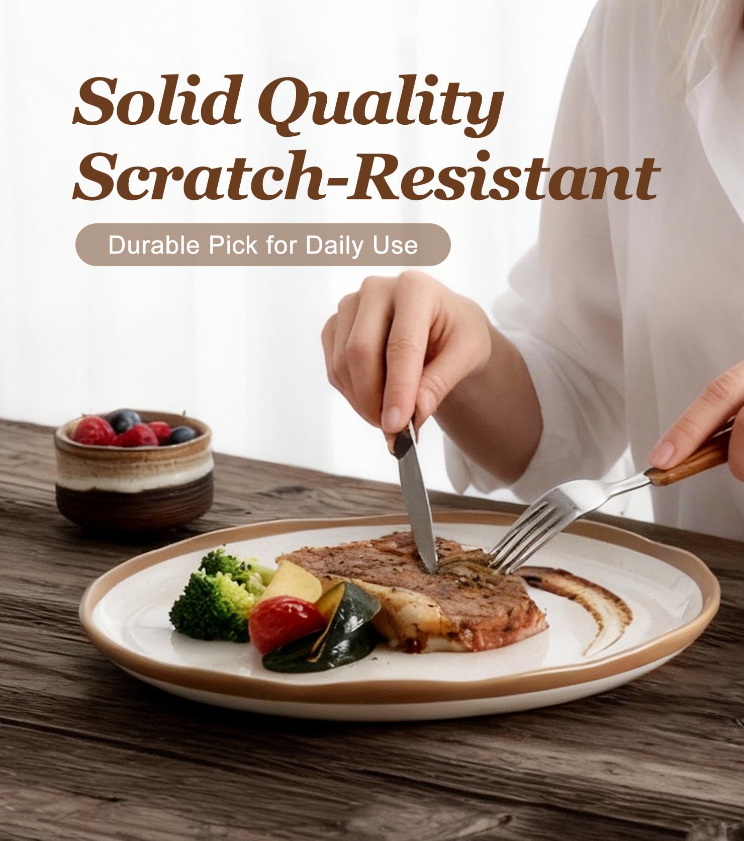 Lareina lead-free ceramic ensures safe, non-toxic dinnerware for daily use