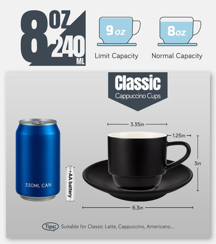 Premium matte porcelain with thick walls preserves heat for longer.