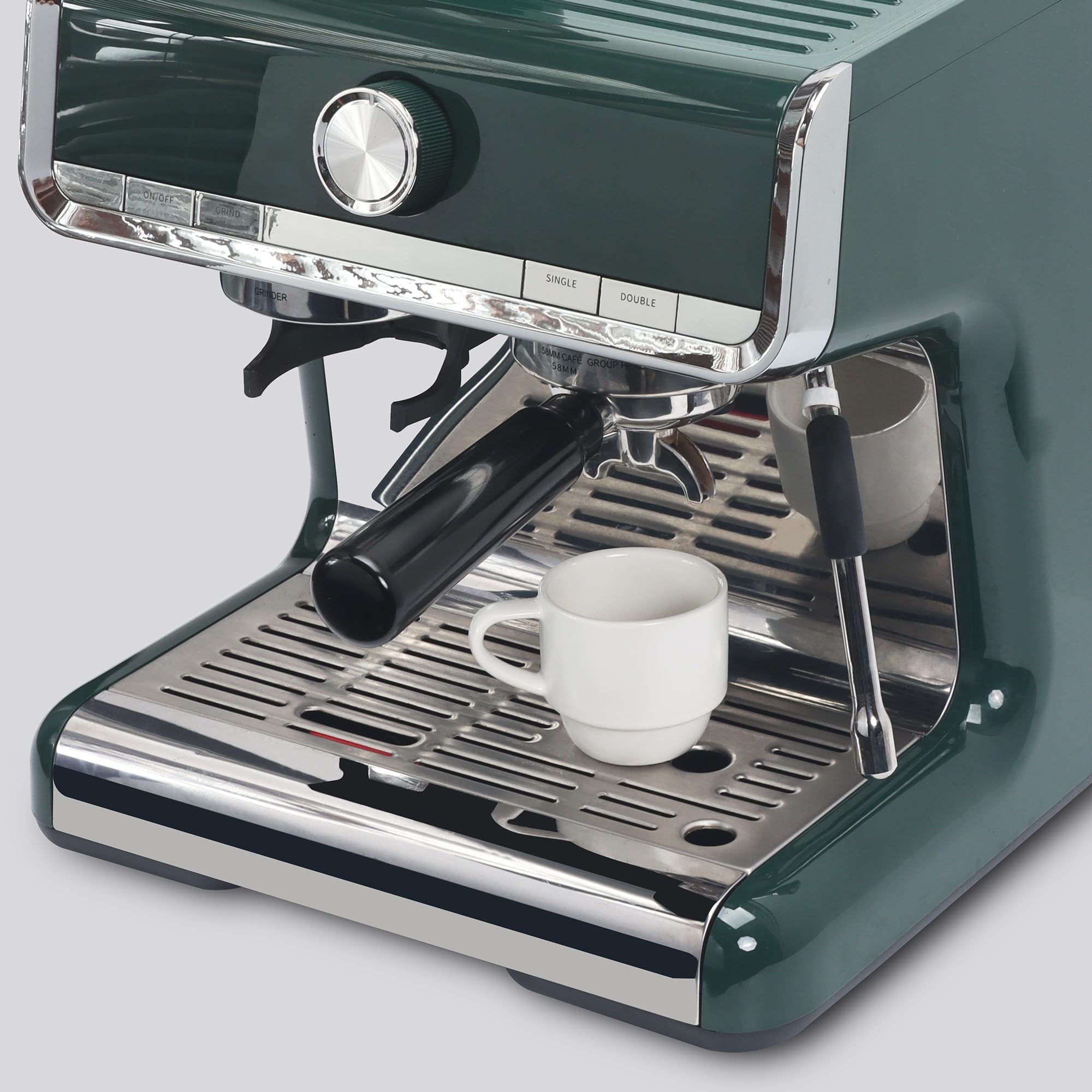 Lareina six-piece espresso set with stand for a stylish coffee station.