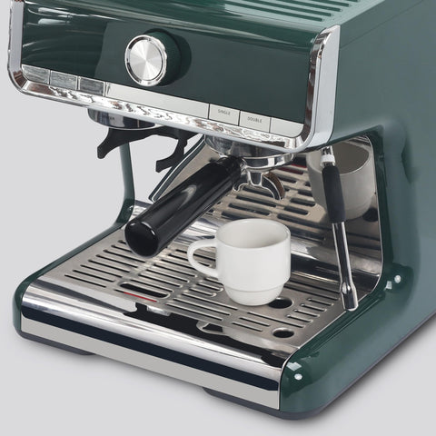 Lareina six-piece espresso set with stand for a stylish coffee station.