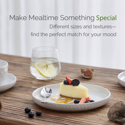 Lareina embossed boho dish set texture adds subtle sophistication