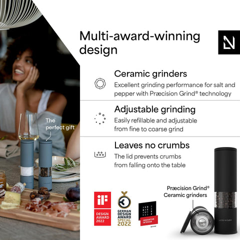 LARS NYSØM Lagom pepper grinder with adjustable ceramic grind enables precise seasoning