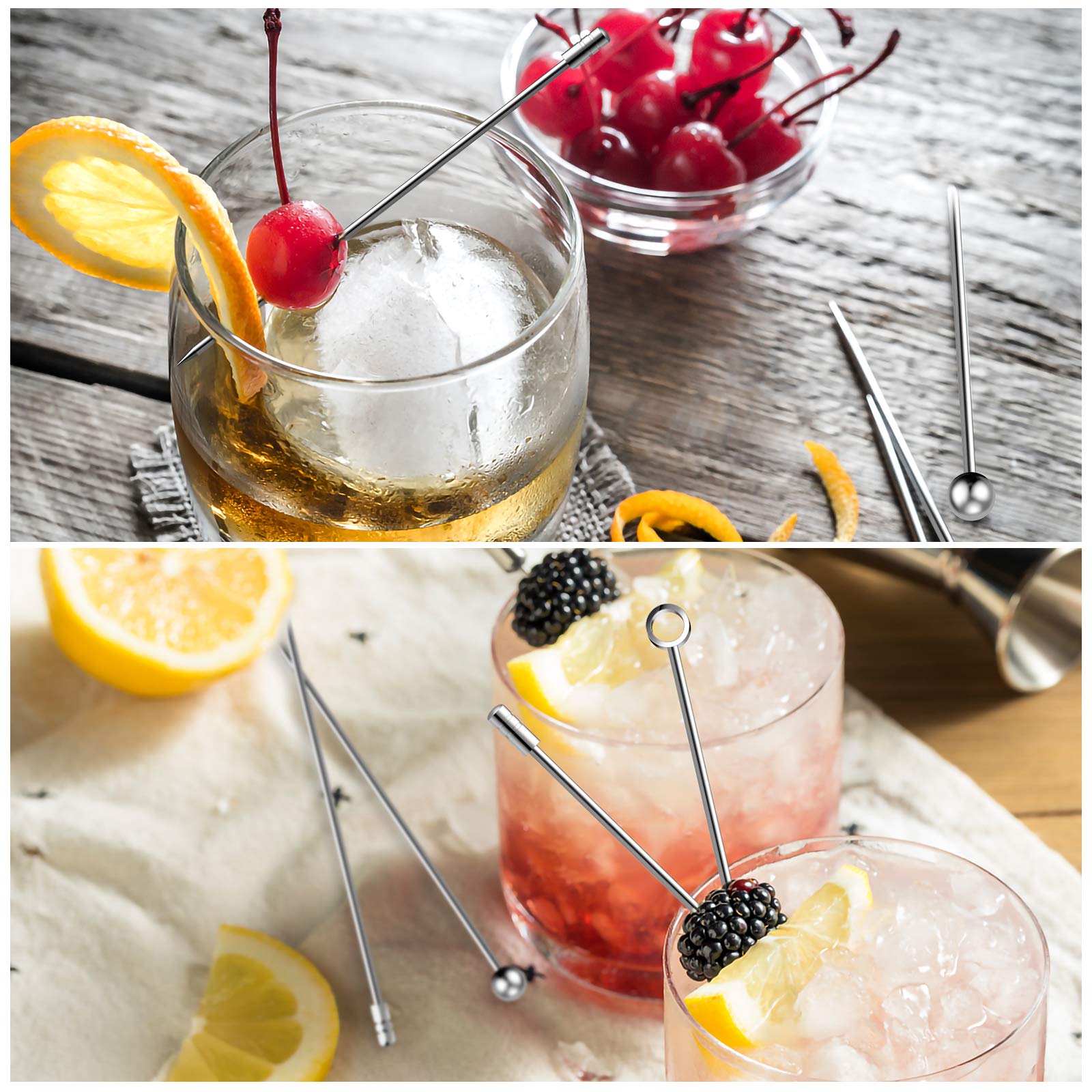 Lasiyanor stainless steel picks with cylinder tops for a minimalist look