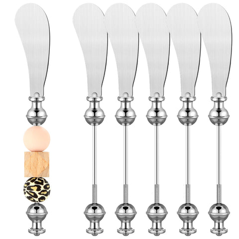 Lasnten beadable cheese spreader knife six-pack for easy charcuterie serving and DIY beads.