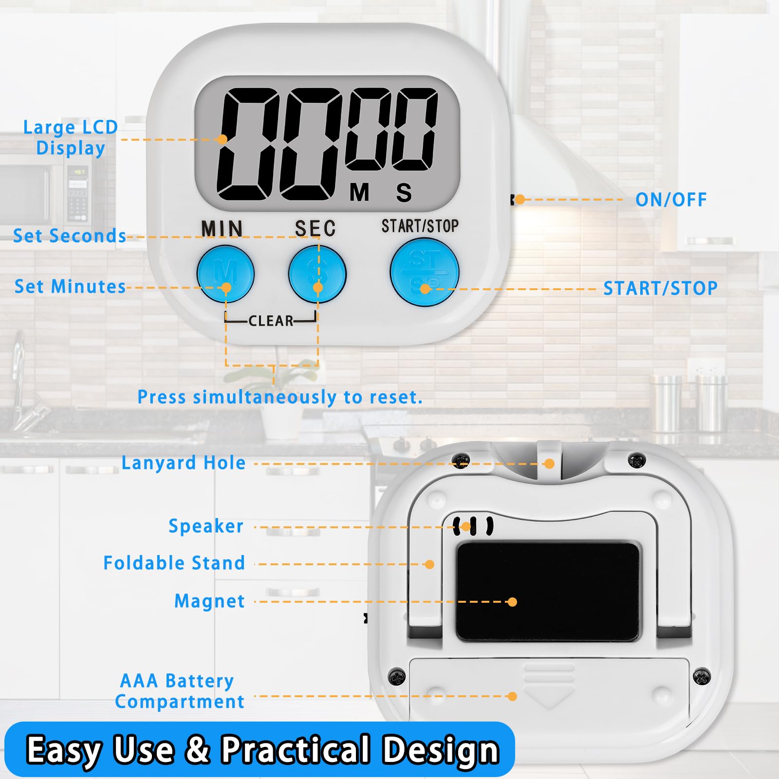 Lasubst digital timer green 12-pack enables group activities and practice