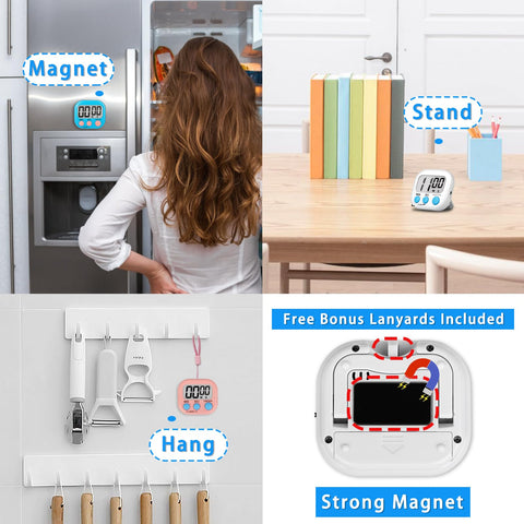 Lasubst digital timer magnetic back keeps timers visible on boards