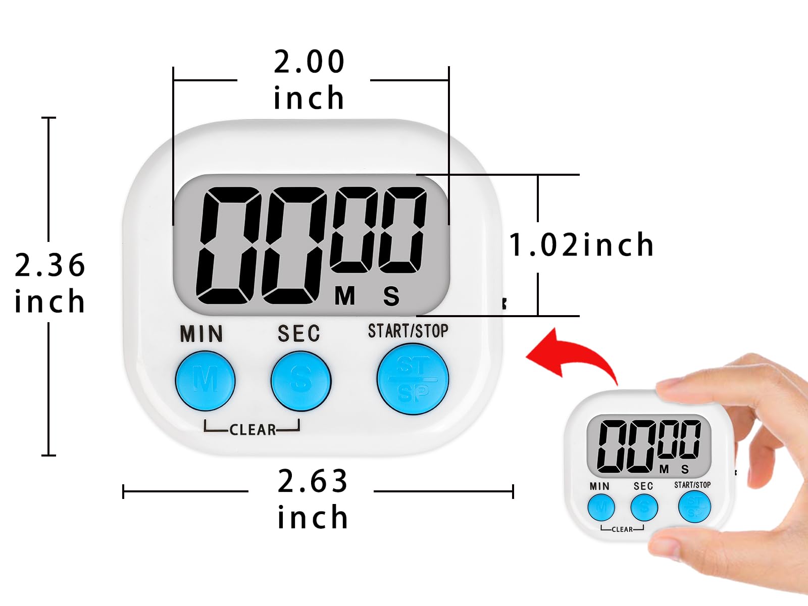 Lasubst digital timer side switch saves battery for extended use