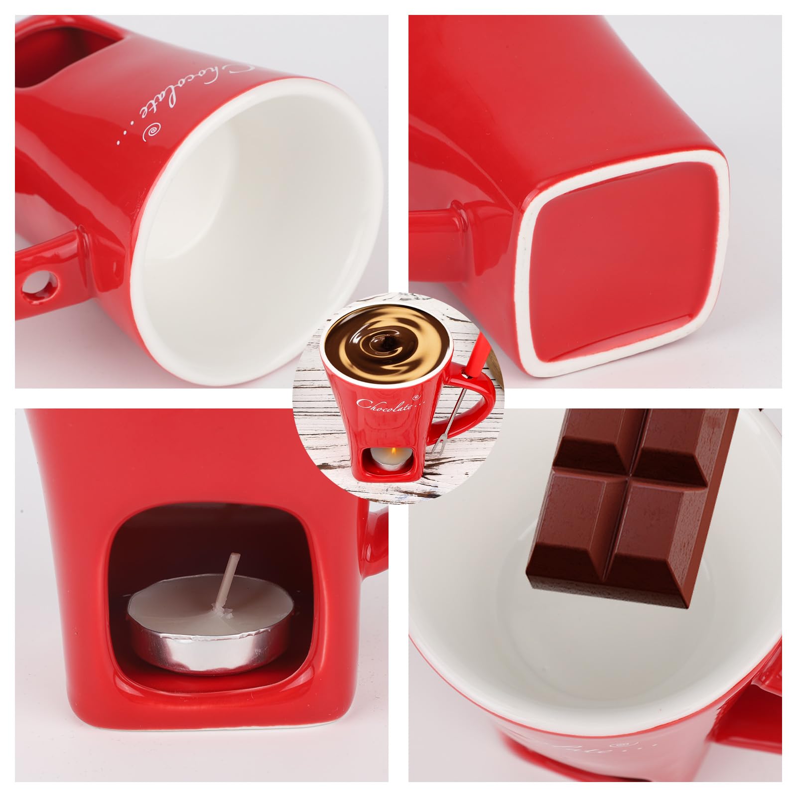 Lasuroa ceramic fondue mug close-up showing durable glaze