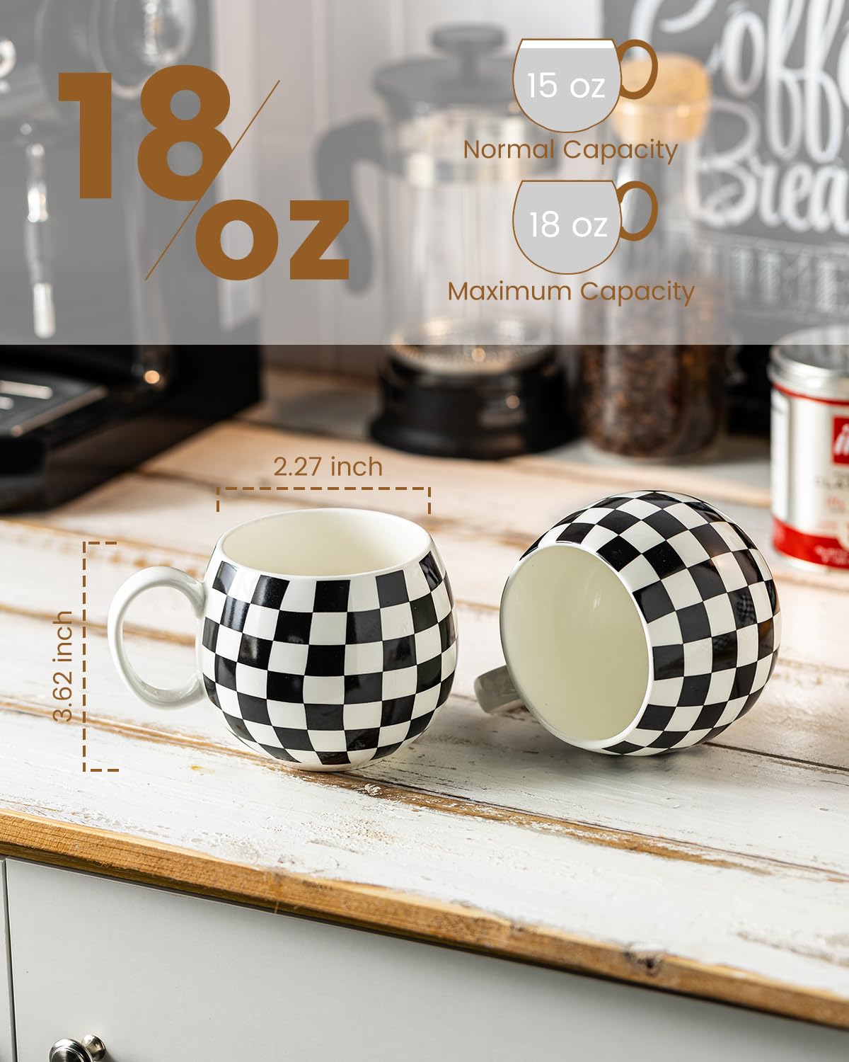 Lauchuh mug with ergonomic handle for a comfortable grip.
