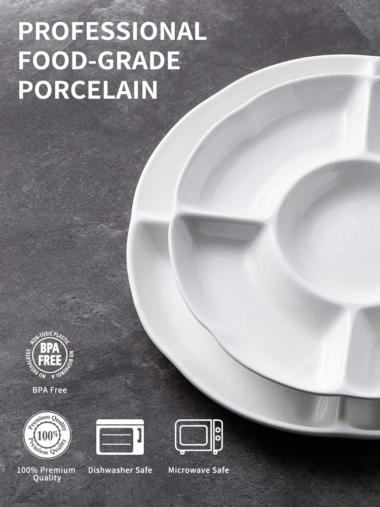 Lauchuh dishwasher-safe microwave-safe porcelain tray for easy cleanup
