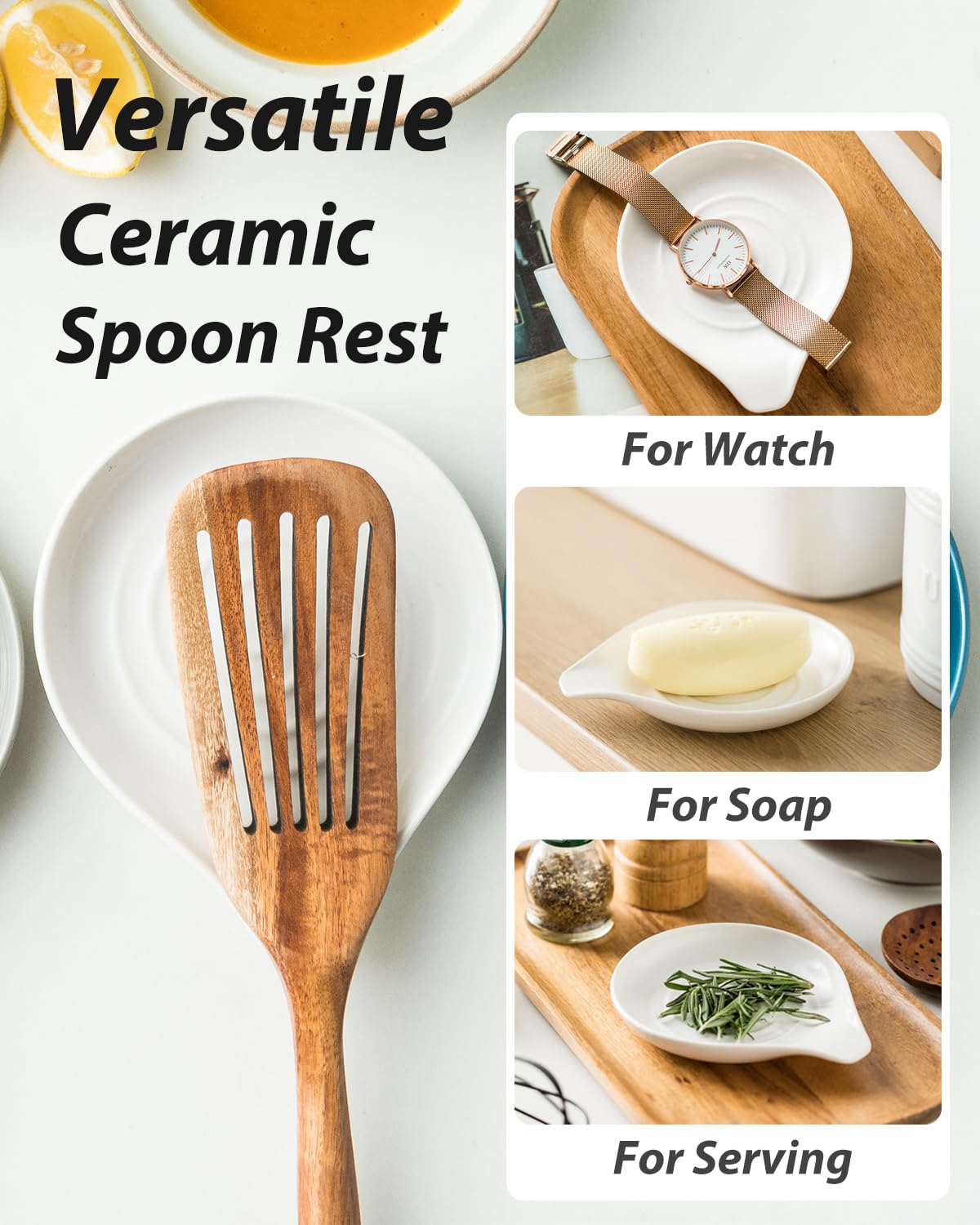 Lauchuh elegant kitchen decor spoon rest adds clean style