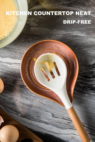 LAUCHUH farmhouse red spoon rest adds style to kitchen decor