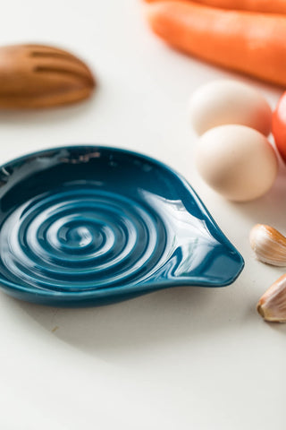 LAUCHUH blue set of 2 spoon rests adds organization and style to any kitchen