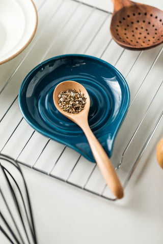 LAUCHUH sturdy porcelain spoon rest withstands heavy use