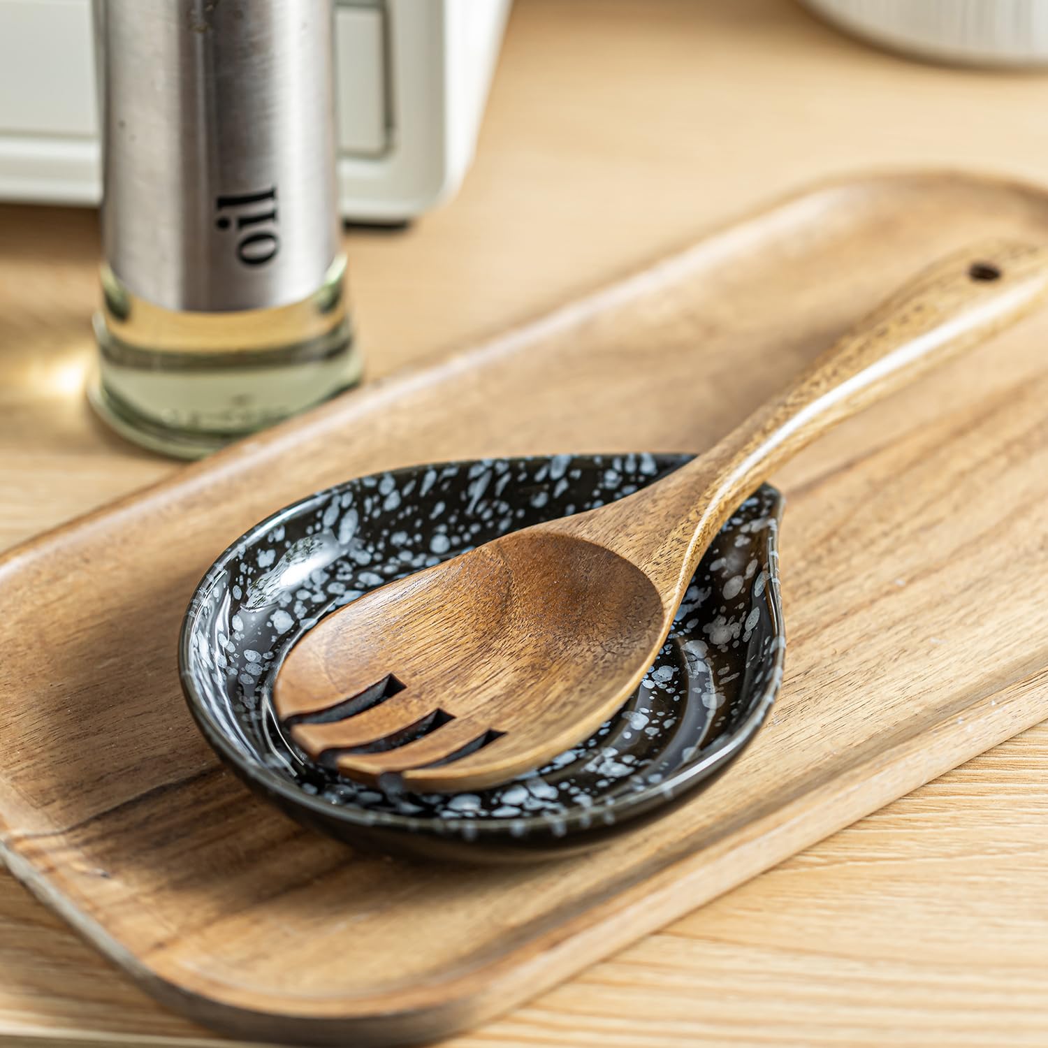 LAUCHUH versatile spoon rest doubles as a small dessert saucer or jewelry tray