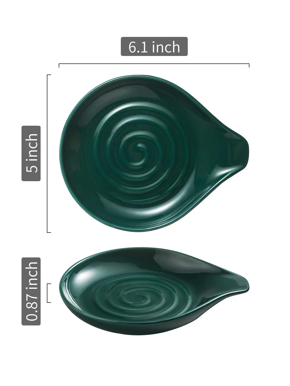 Large round depression on LAUCHUH spoon rest holds diverse utensils securely.