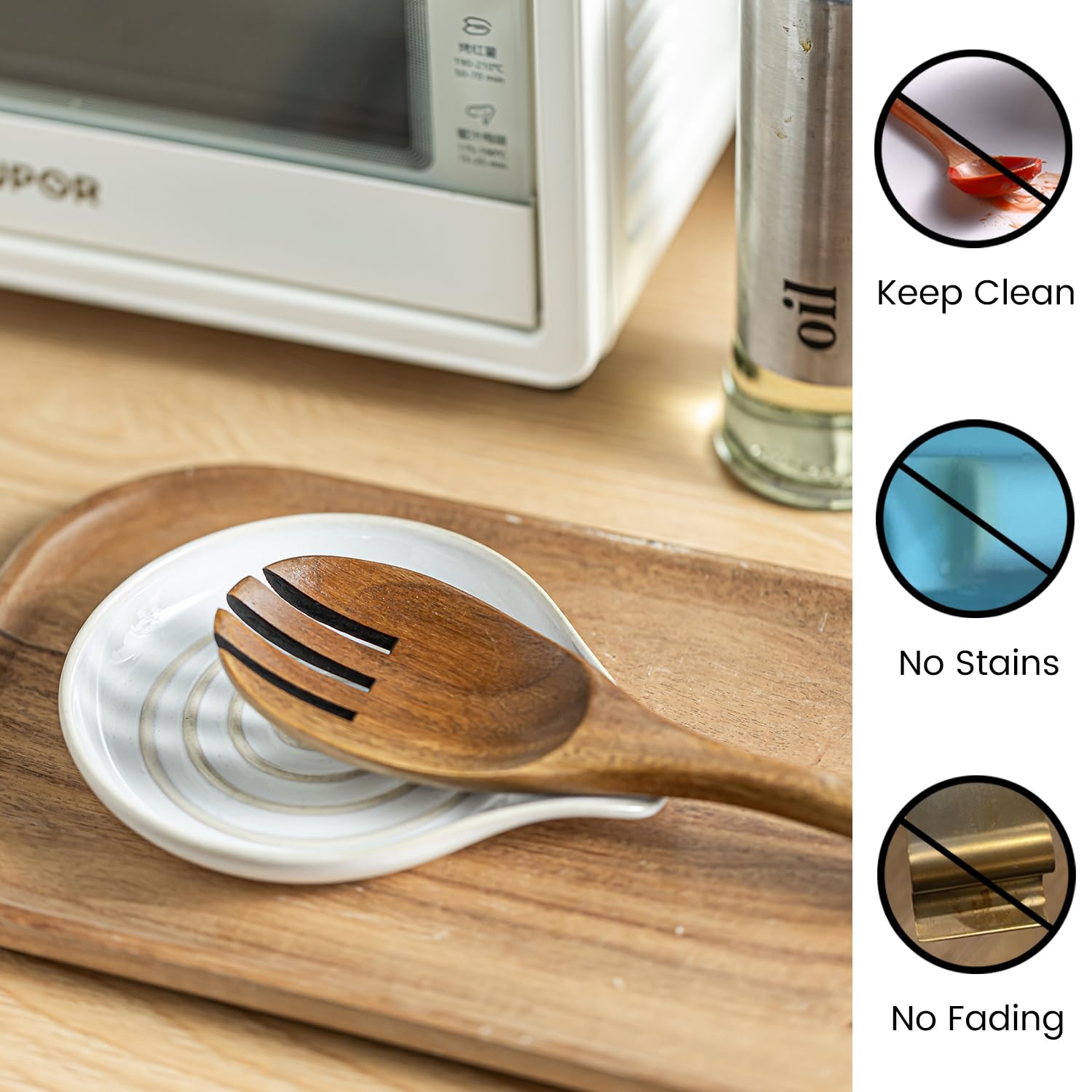 Easy to clean and dishwasher safe for busy kitchens.
