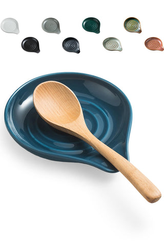 LAUCHUH spoon rest on stovetop with blue finish to keep counters clean