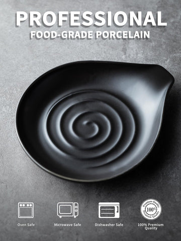 LAUCHUH spoon rest with swirl design adds subtle elegance while catching drips.