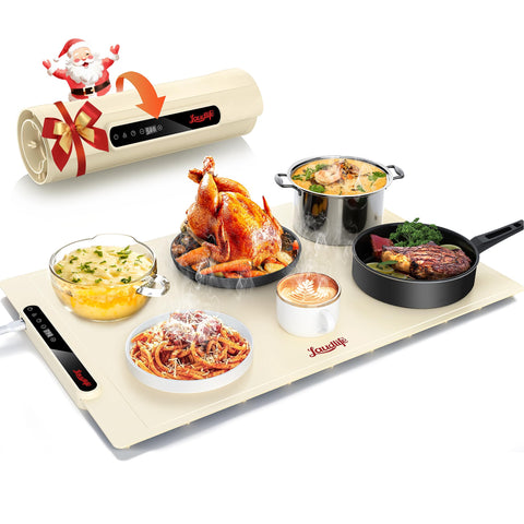 LAUDLIFE food warming mat 24x16 foldable design keeps dishes warm at table
