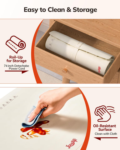 LAUDLIFE foldable heat mat ideal for parties, gatherings, Ramadan, and Shabbat events
