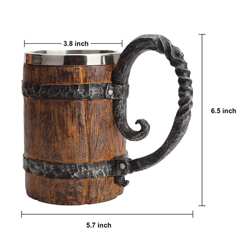 LAUGOKOBE medieval mug gift for beer lovers and enthusiasts