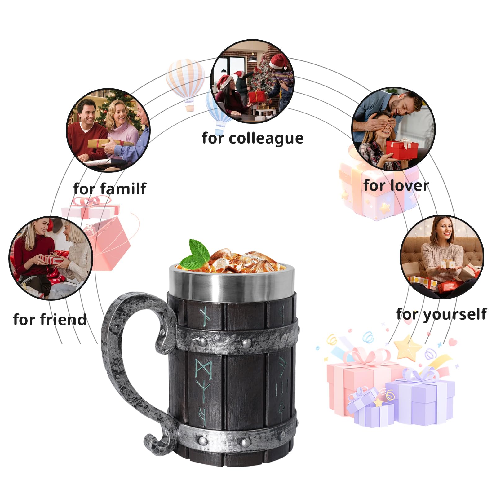LAUGOKOBE Easy-clean mug highlights smooth resin exterior