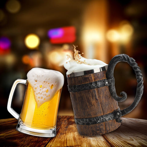 LAUGOKOBE renaissance-style beer tankard for authentic serving
