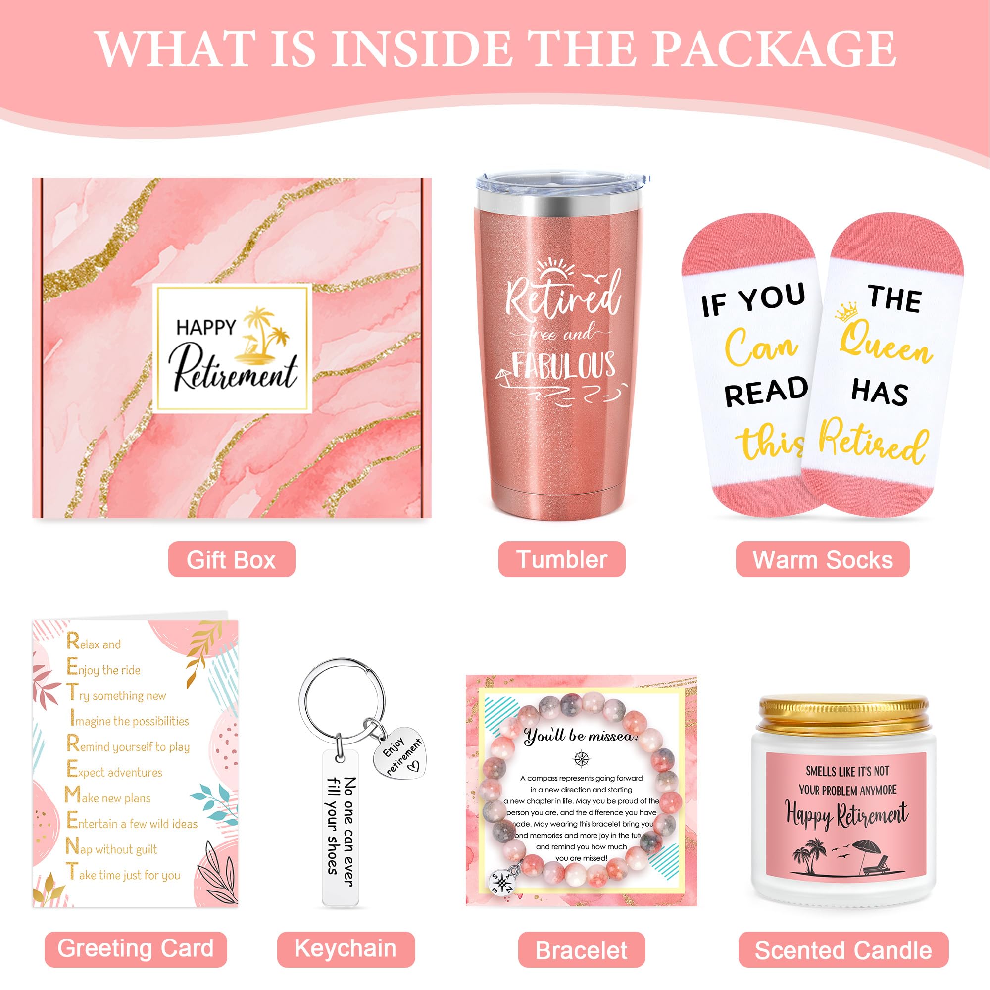 Launrada retirement packaging display, a complete gift-ready set