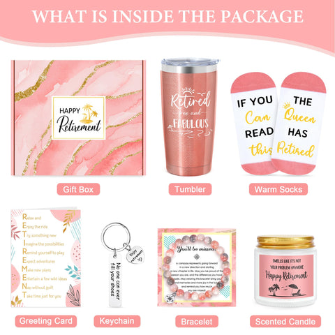 Launrada retirement packaging display, a complete gift-ready set