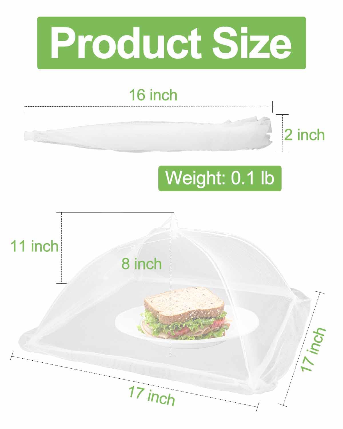 Lauon collapsible food cover folded for easy transport.