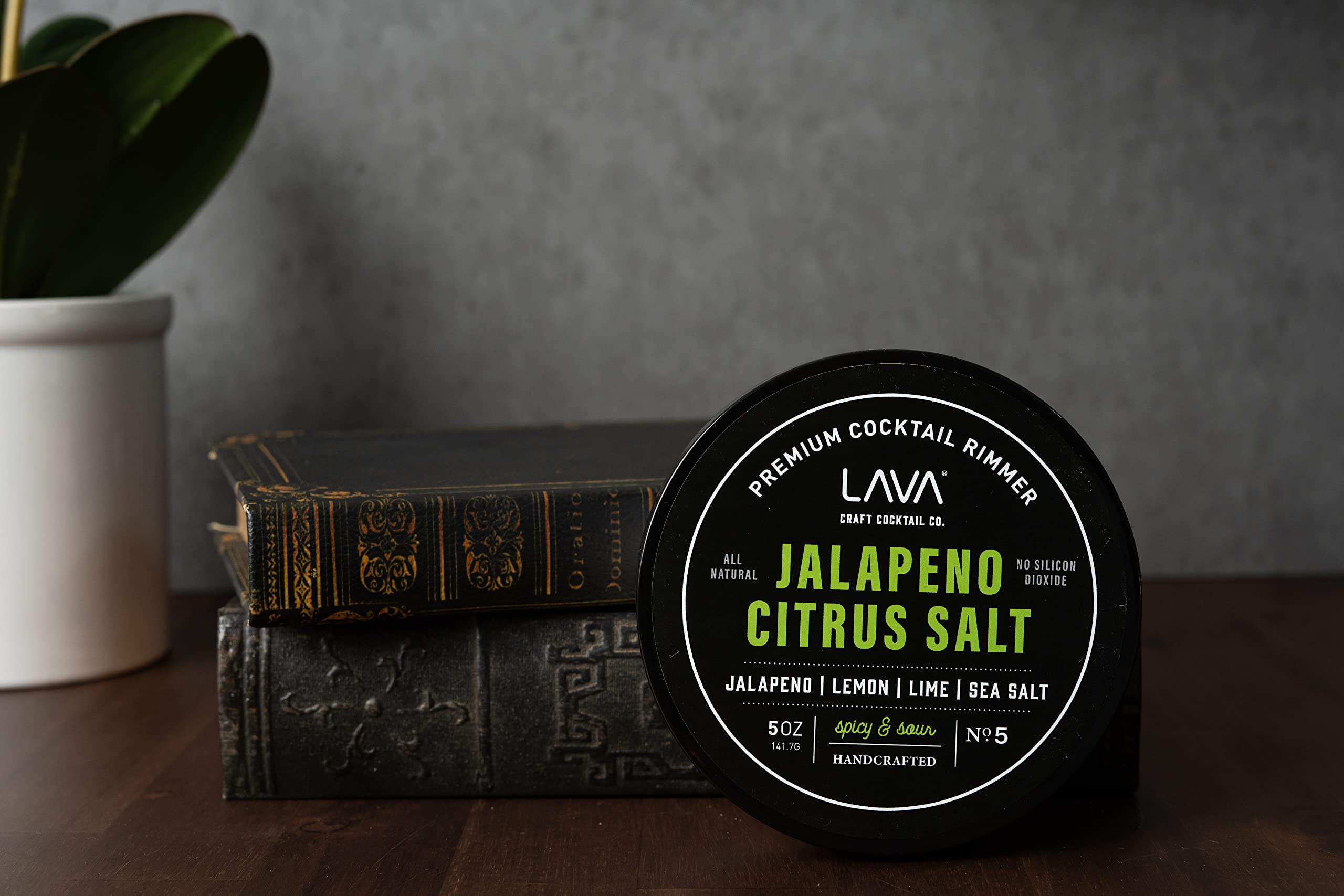 LAVA BPA-free plastic container emphasizes rust-free, durable storage for home bars.