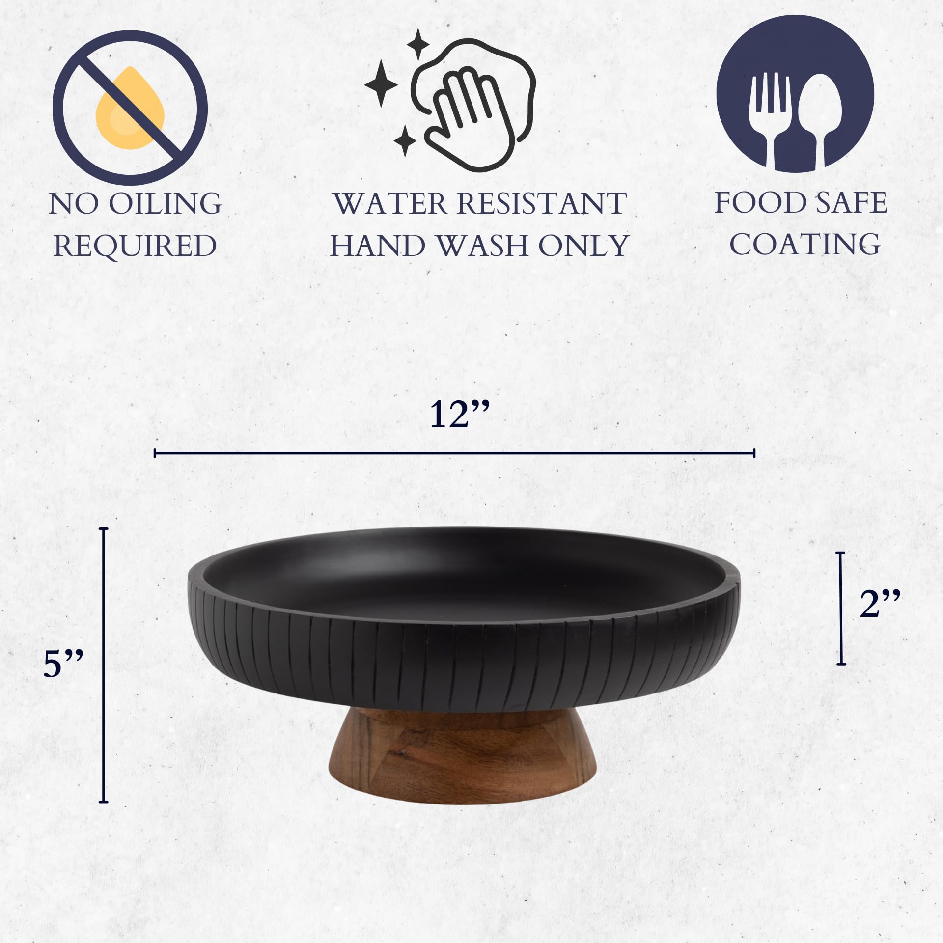LAVAUK decorative bowl highlights natural grain with modern charm.