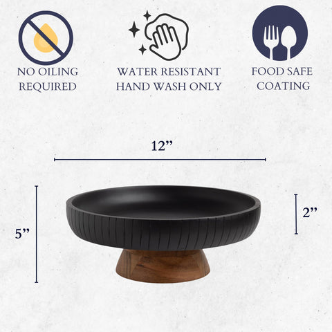 LAVAUK decorative bowl highlights natural grain with modern charm.