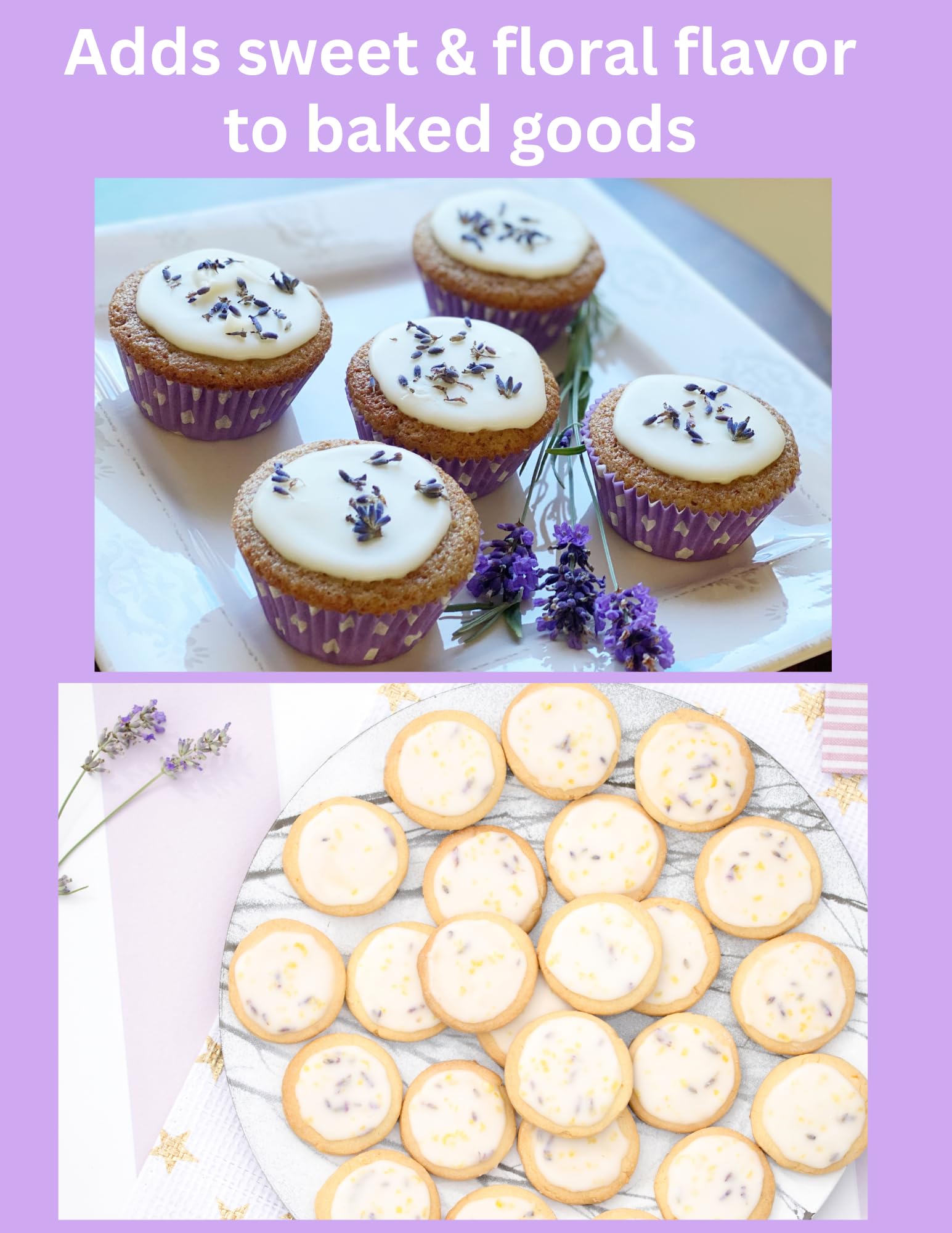 Lavender Lane edible lavender sprigs safe for culinary use.