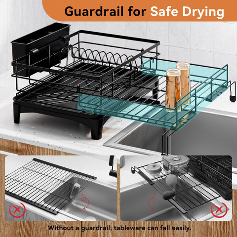 Laveshop rack with adjustable feet fits different sinks securely