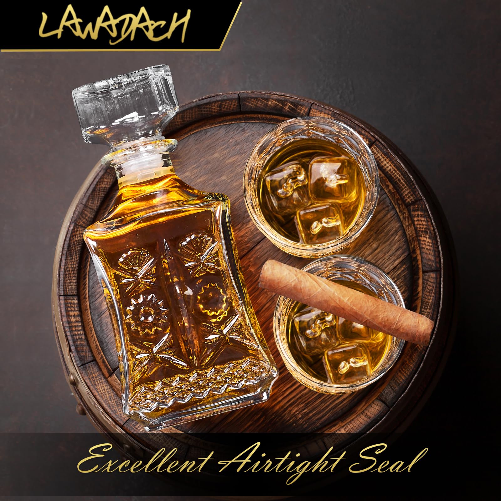 LAWADACH whiskey glasses pair with thick bases for comfortable sipping during toasts