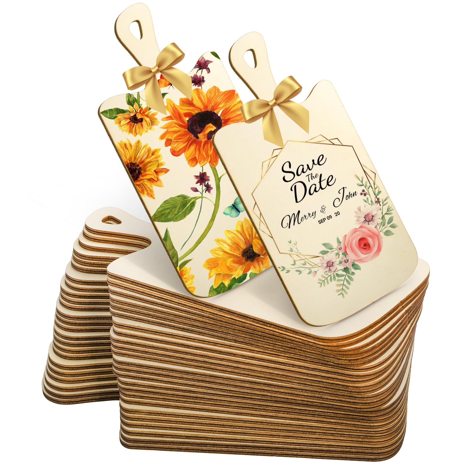 Lawei 36-pack craft boards with unfinished wood texture for creativity