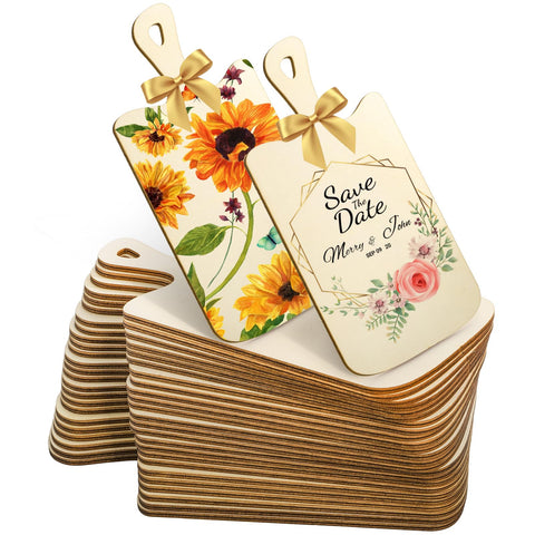 Lawei 36-pack craft boards with unfinished wood texture for creativity