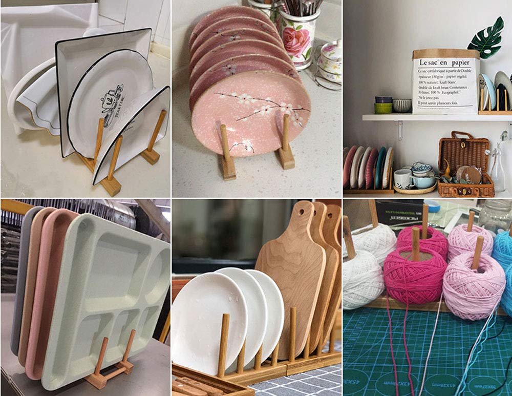 Lawei bamboo dish rack easy to wipe clean and air dry