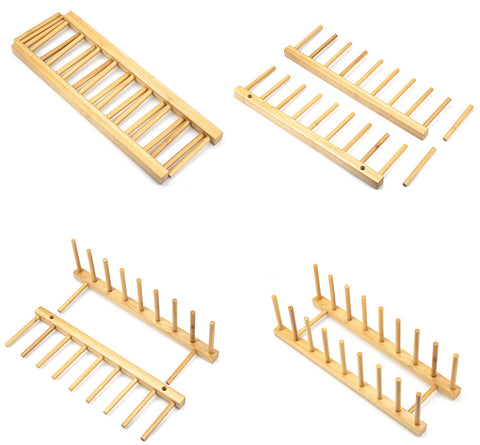 Lawei bamboo rack provides space for cups and glasses to air dry