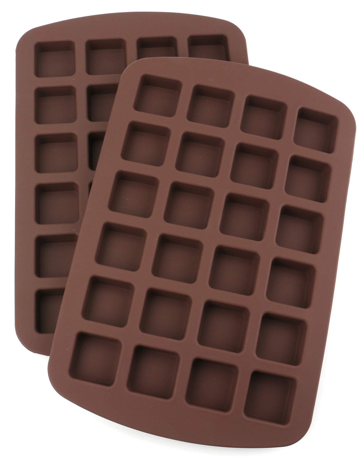 Lawei brownie silicone mold 24-cavity set—easy release for bite-sized treats.