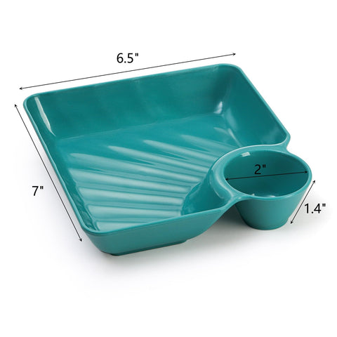Lawei orange chip and dip plates set for appetizers and snacks.