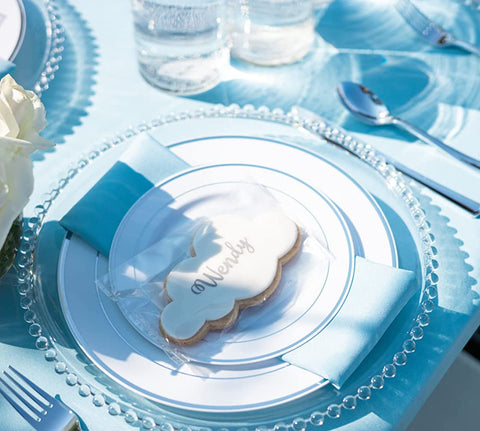 Durable plastic Lawei charger plate suitable for formal table settings