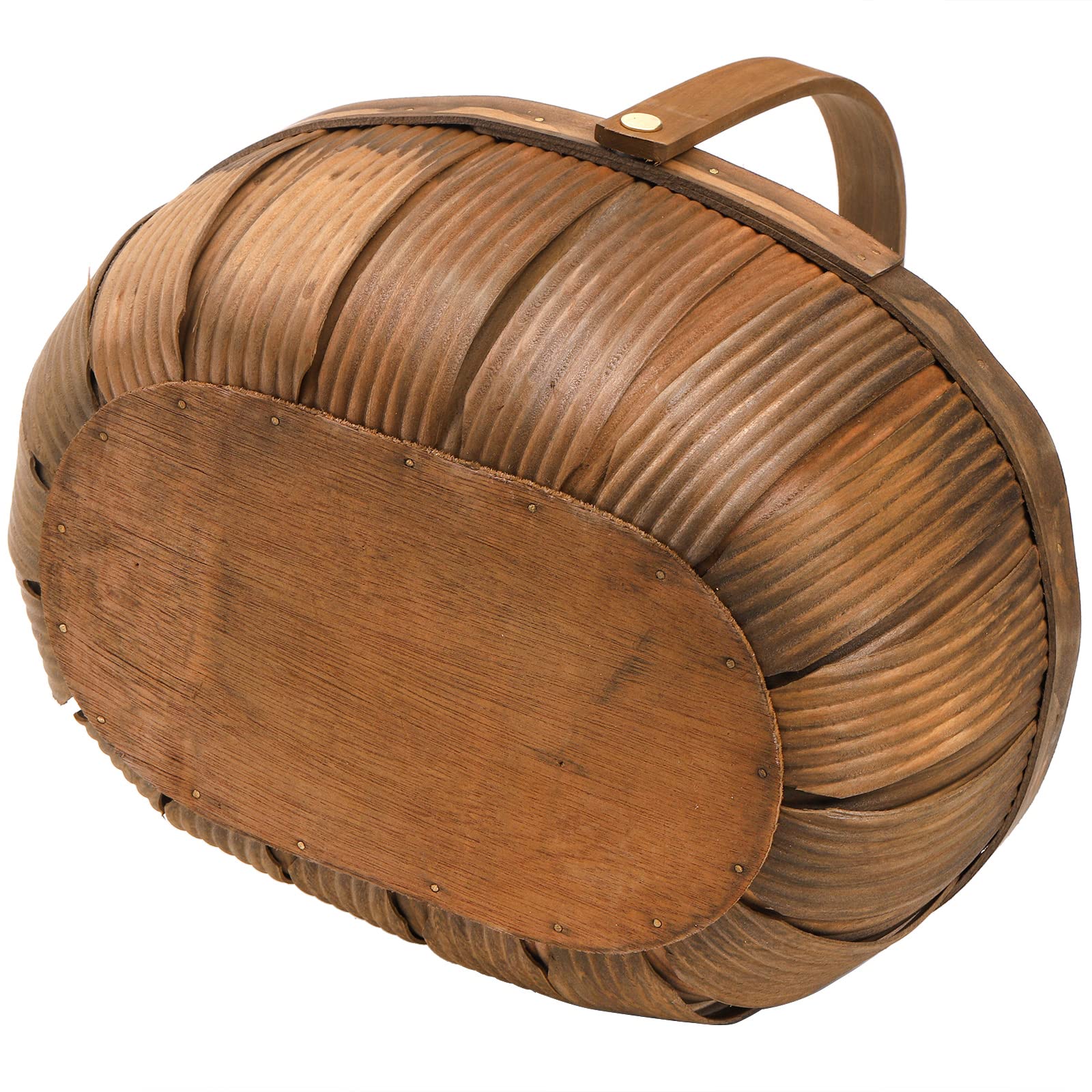 Lawei handmade woven basket perfect for displaying fruits and vegetables on a counter.