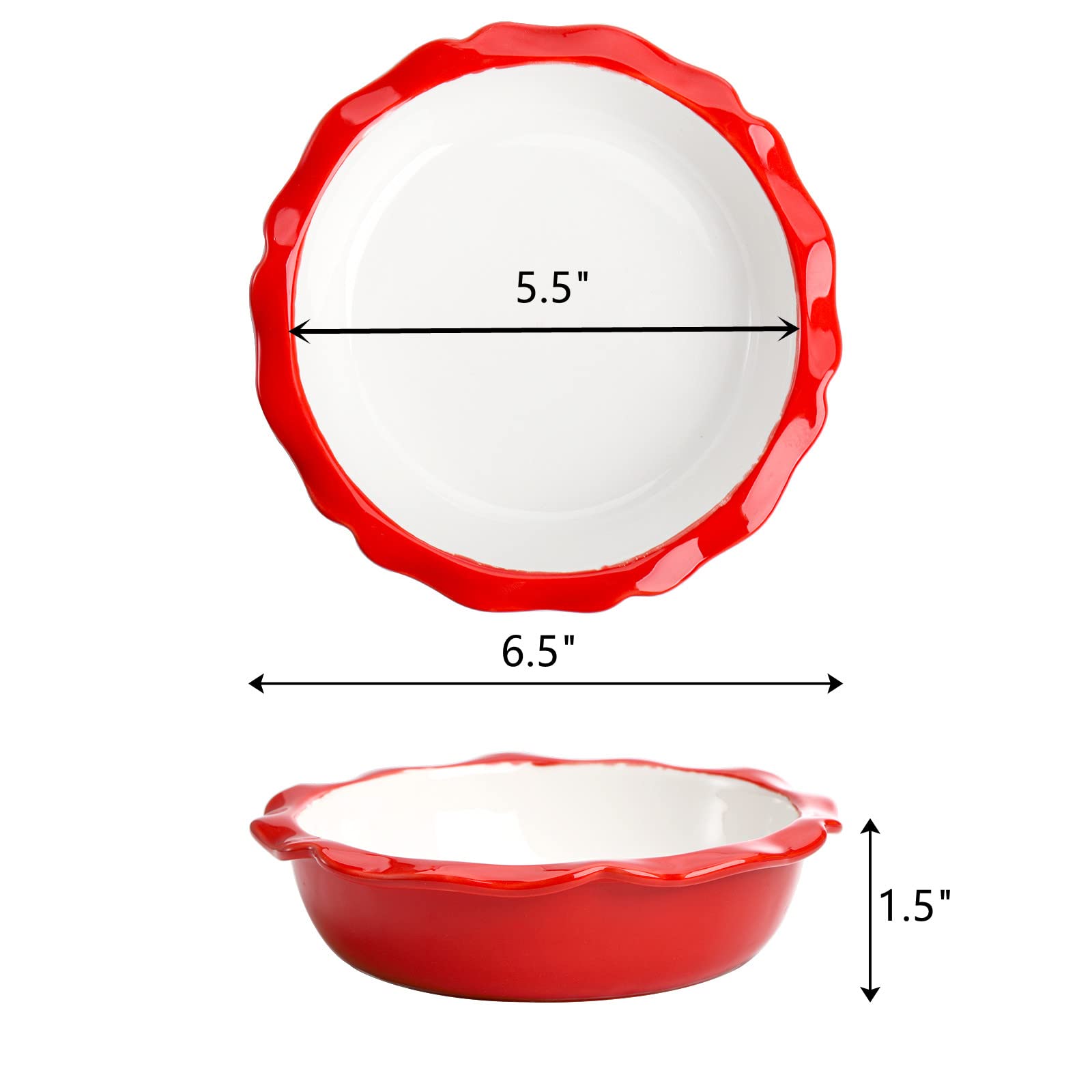 Lawei mini pie dish with wave edge, perfect for crimped crusts.