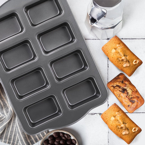 Non-stick coating facilitates easy release and quick cleanup after baking.